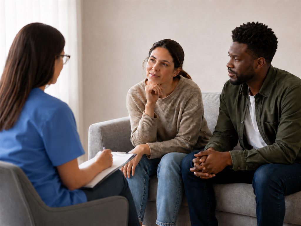 Behavioral health consultation with patients and a care professional